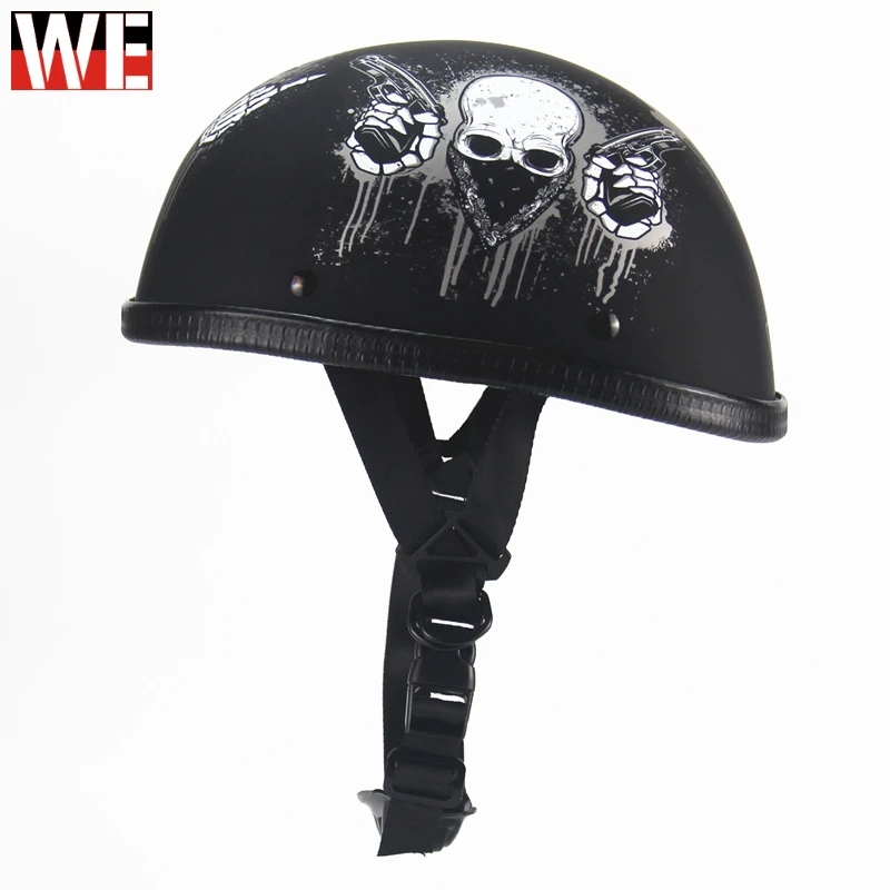 

Half Face Vintage Motorcycle Helmet Retro German Scooter moto Helmet Head Protection Gear Chopper EPS lining DOT approved