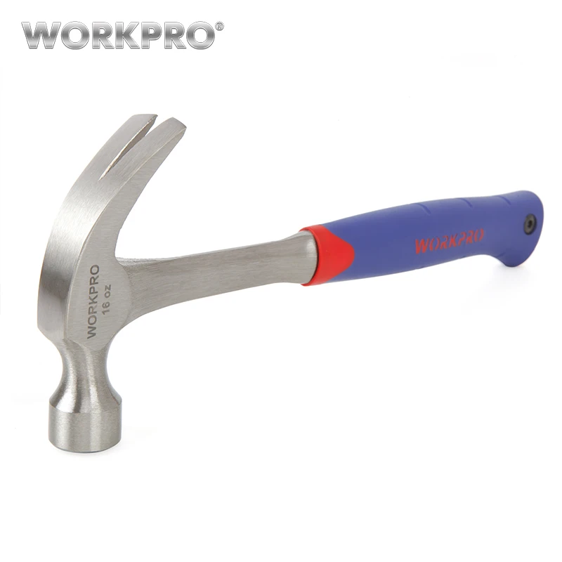 WORKPRO 16OZ Claw Hammer Carbon Steel Hammer Woodworking Tools