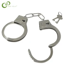 Ролевые игры Серебряные Металлические наручники с ключами полицейская Роль Косплей инструменты полицейская игрушка для детей мальчик WYQ
