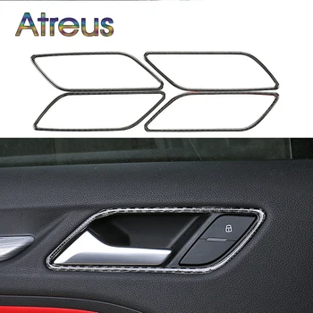 

Atreus Car-styling Carbon Fiber Door Handle Decorative Strips Trim Stickers Cover on Cars For Audi A3 8V 2012-2017 Accessories