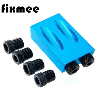 

15 Degree Angle Adapter Pocket Hole Jig Kit 6/8/10mm Drive Adapter For Woodworking Angle Drilling Holes Guide Wood Tools