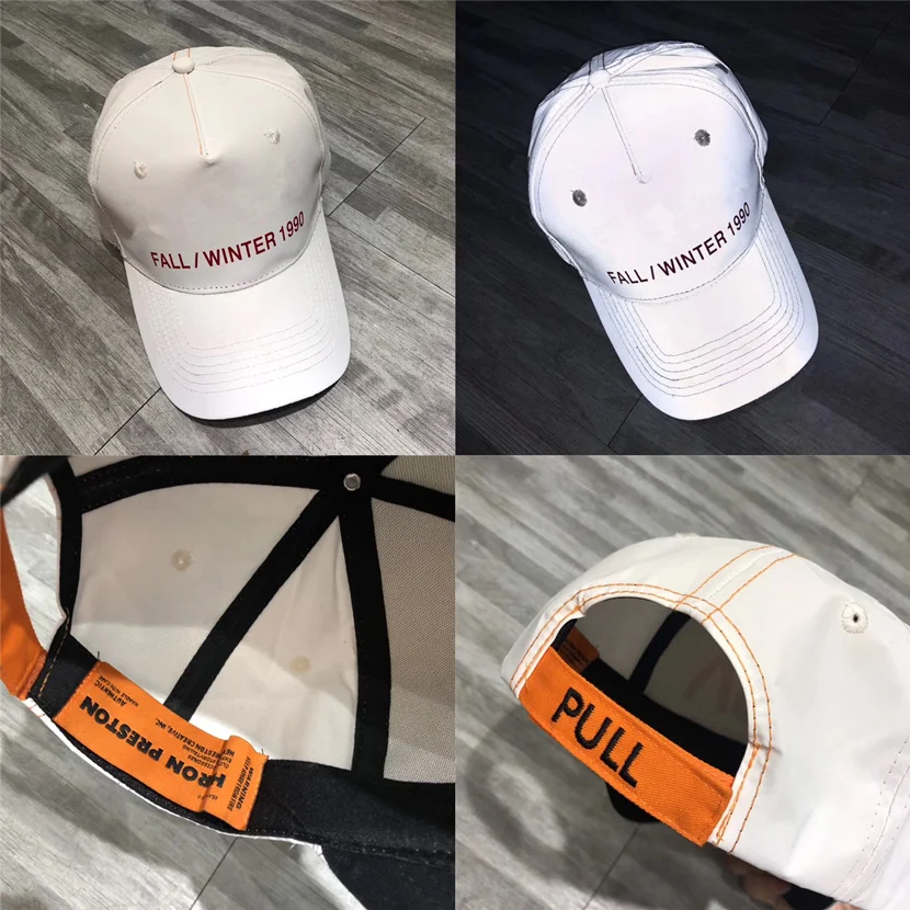 

19ss Space Heron Preston Caps Women Men 3M Reflective Hip Hop Heron Preston Baseball Caps