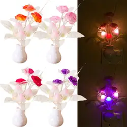 Детские романтический ночник красочные сенсор светодиодный грибовидный ночь свет лампы украшения дома США Plug MDJ998