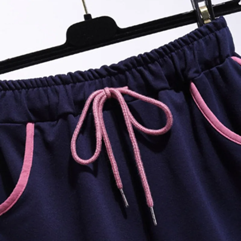 Liva/Летняя женская одежда для девочек, повседневный Модный женский комплект из двух предметов, топ с круглым вырезом, футболка с короткими рукавами+ шорты