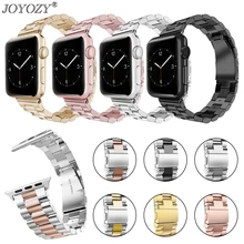 Joyozy ремешок из нержавеющей стали для Apple Watch Band 38 мм 42 мм Металлические звенья браслет умный ремешок для Apple Watch Series 1 2 3