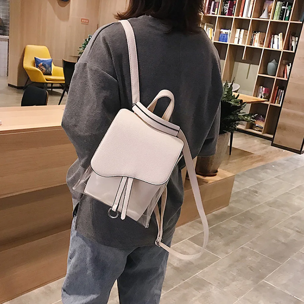 

Fashion Solid Zipper Beach Bag Women Messenger Cute Waterproof Backpack Pink Black Brown White Size 22(L)x9cm(W)x24cm(H)10H