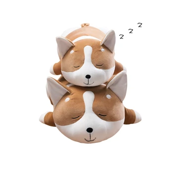 

1 pcs Corgi dog cute Shiba Inu pillow dog plush toy dog doll sleeping birthday girl gift