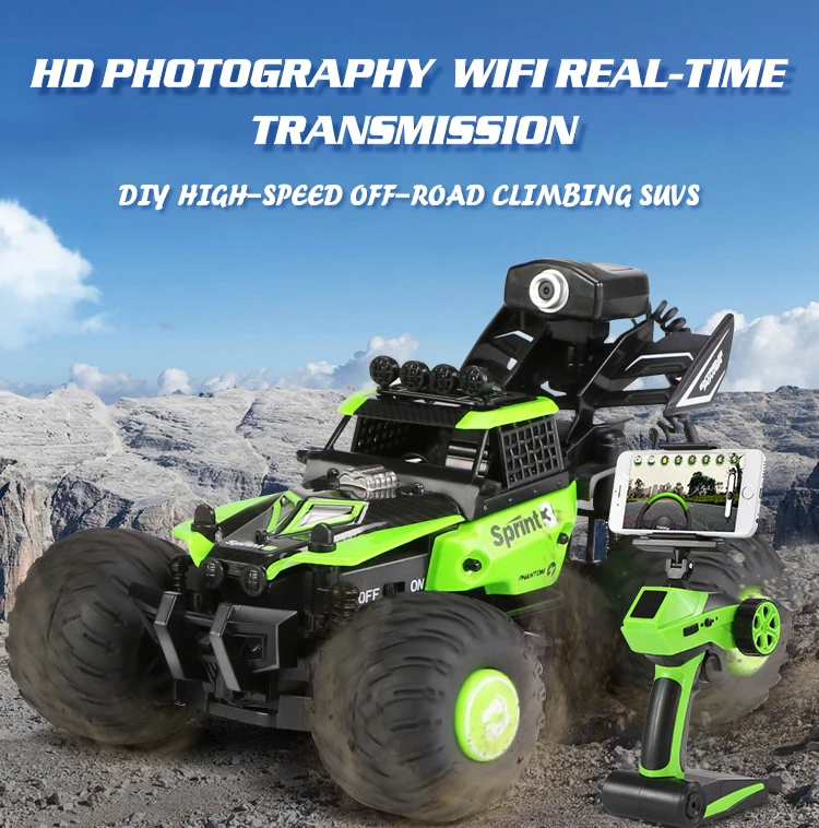

Global Drone RC Car Machine on the Radio with 0.3MP WiFi Camera Off-road Remote Control Cars for Boys Climbing RC Car