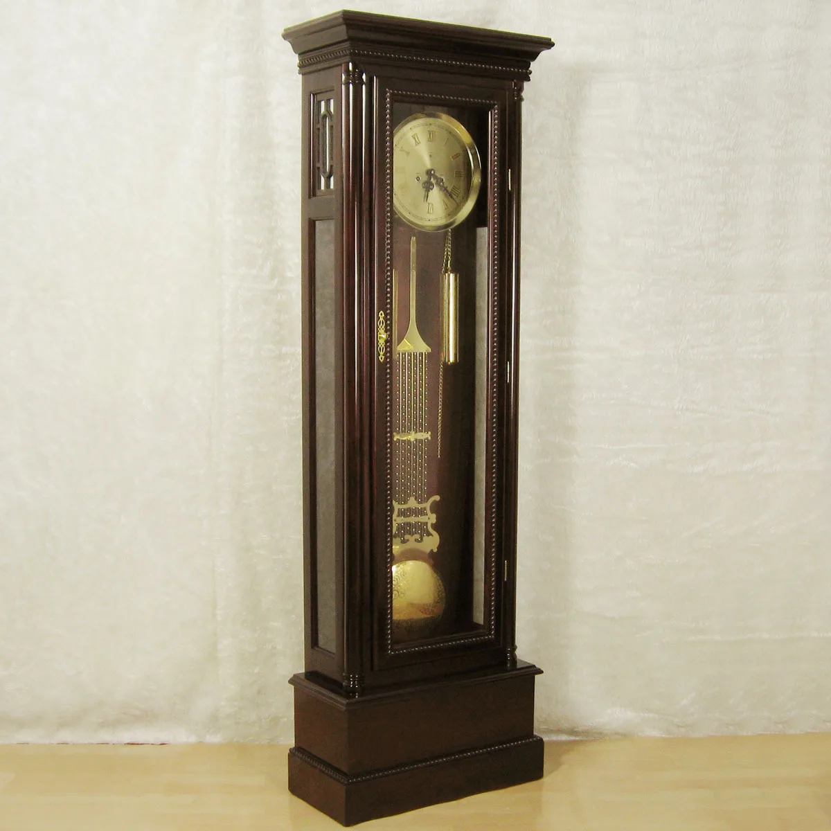European style living room floor clock grandfather pendulum swinging