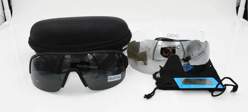 POC Cycling Sunglasses 3 Lens Sport Road Mountain Bike Bicycle Riding Glasses Eyewear Goggles Oculos De Sol Masculino Running