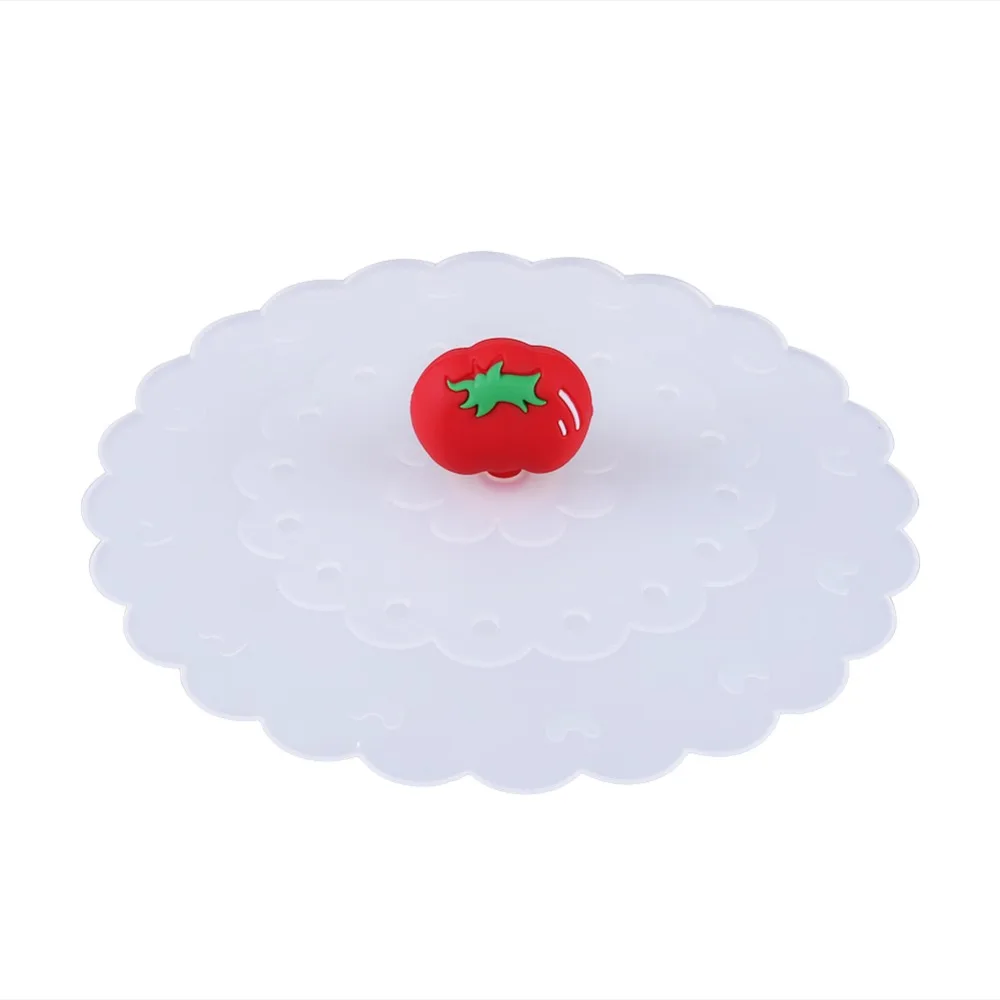 Кружевная силиконовая, в форме бриллианта крышка чашки теплоизоляционная крышка чашки(белый) Алмазная ручка для удобного использования. Безопасный и высококачественный коврик - Цвет: tomato