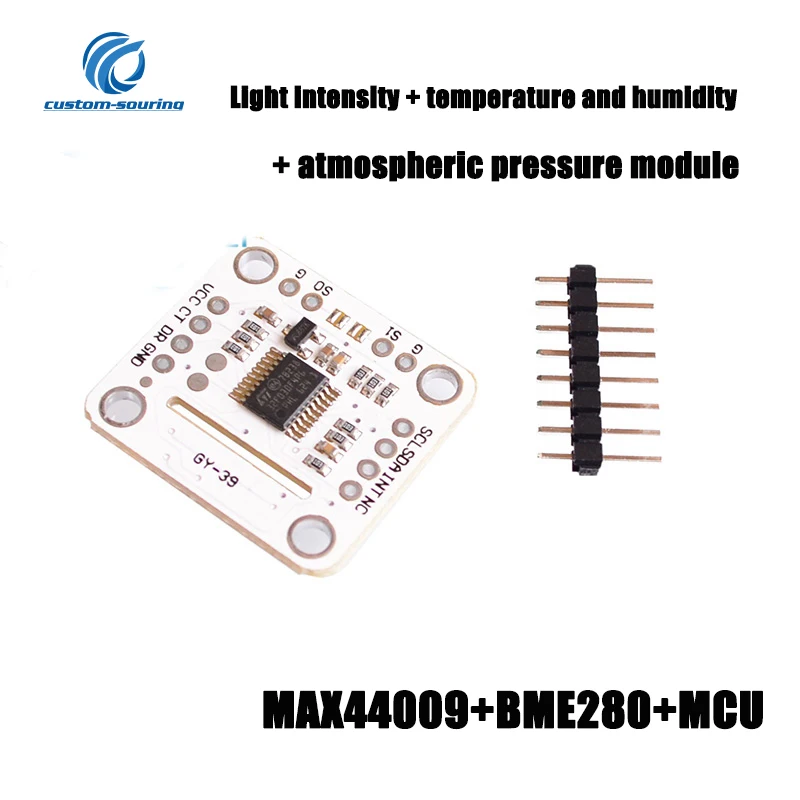 4в1 GY-39 MAX44009 BME280 сенсор модуль GY-39-44009 датчик температуры и влажности MCU IIC/MCU последовательный порт DIY метеостанция