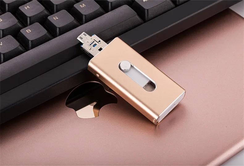 OTG USB флэш-накопитель металлический Pendrive HD флеш-накопитель 8 16 32 ГБ, 64 ГБ, 128G Flash Driver для iPhone X/8/7/7 Plus/6 Plus/6s/5/SE ipad usb 3,0