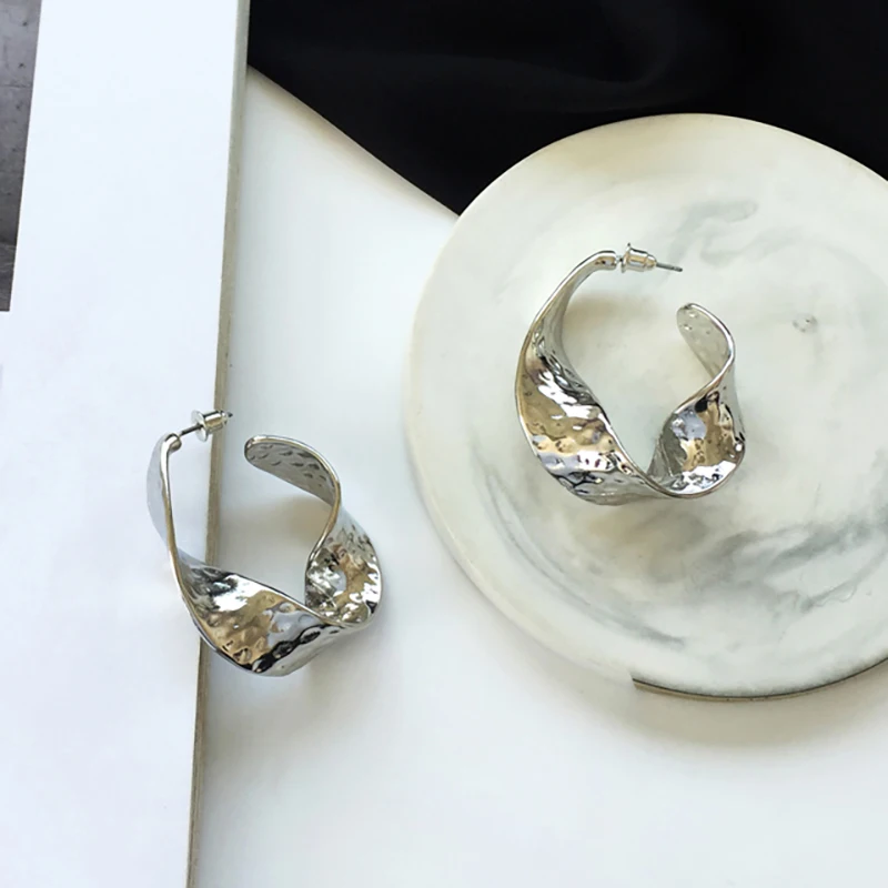 Панковские геометрические круглые серьги-кольца для женщин, простые серьги-петли, минималистичные металлические маленькие серьги, ювелирные изделия, Brincos, золото, серебро