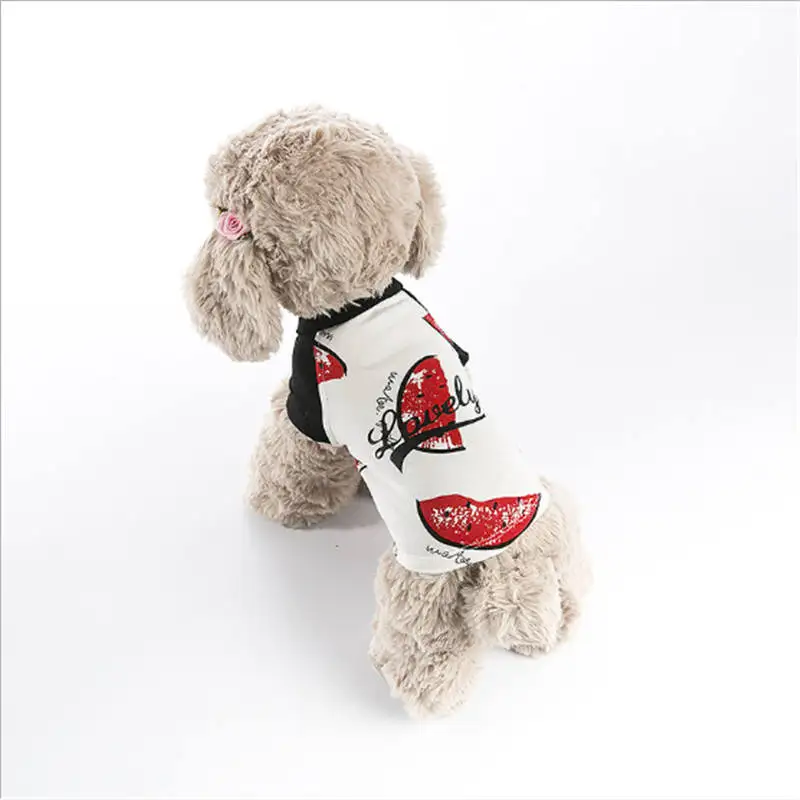 

Pet Dog clothes T-shirt Korean version of cute watermelon lovers clothing summer small fresh cotton vest pet Teddy skirt princes