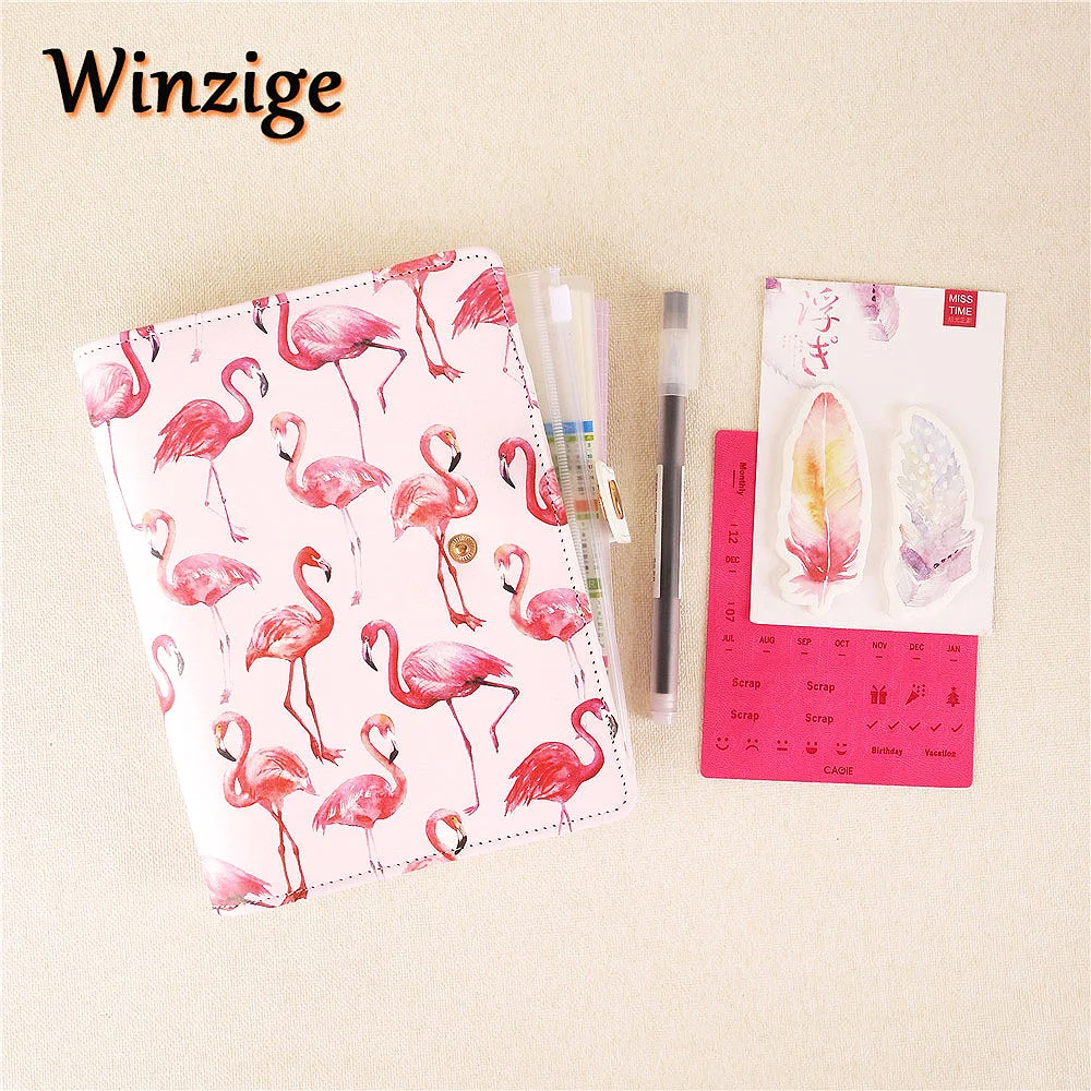 

Cute Spiral Notebook Stationery Set Filler Papers Gel Pen Sticker Book Divider Suit Super Value DIY Leather Planner Suit Agenda