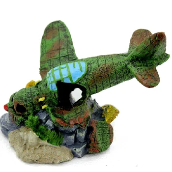 

Fish Decoration Battleplane Fighter Plane Wreckage 19*14*14cm