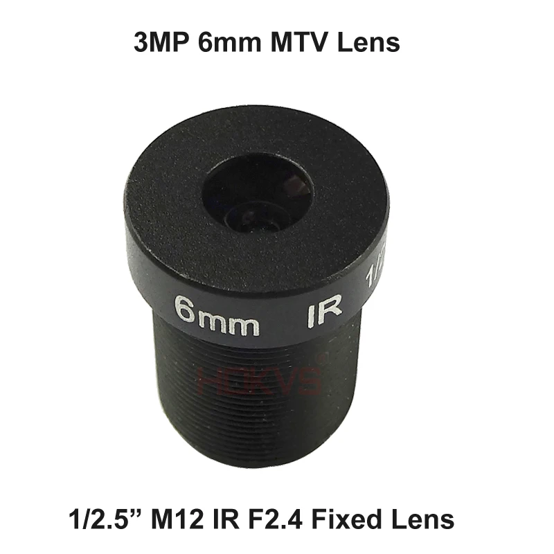 Hokvs 3mp 6 мм Объективы для видеонаблюдения M12 * 0.5 крепление f2.4 1/2. 5 &quotИК hd