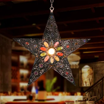 

Bohemia Loft Bohemia cafe bar chandelier lamp American retro Industrial Wind Star Pendant BXY8