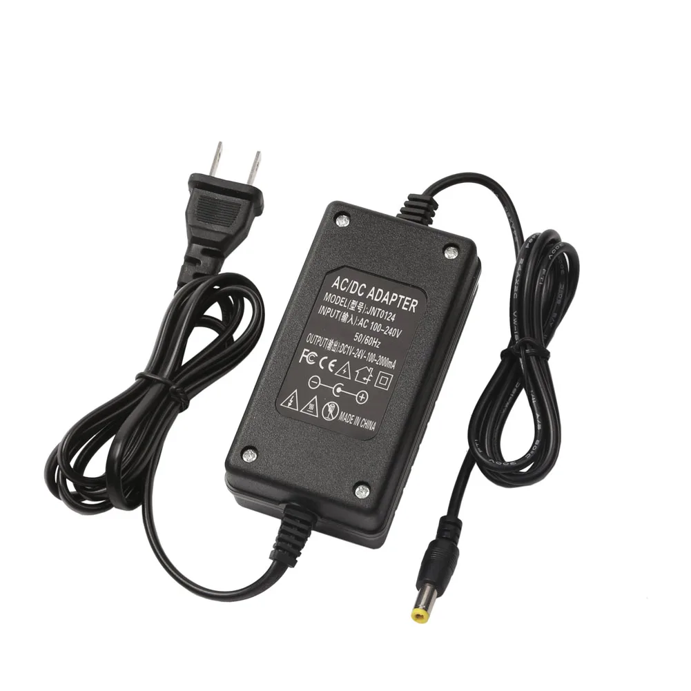 

Adjustable AC/DC Adapter 48W 1-24V 2A Led Mini Fan Power Supply US Plug @8 WWO66