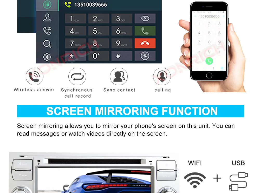 Excellent Autoradio 2Din Android Car Stereo DVD Multimedia Player For Ford Focus 2 Mondeo 4 C-Max S-Max Ford Fiesta Kuga Fusion Galaxy DSP 14