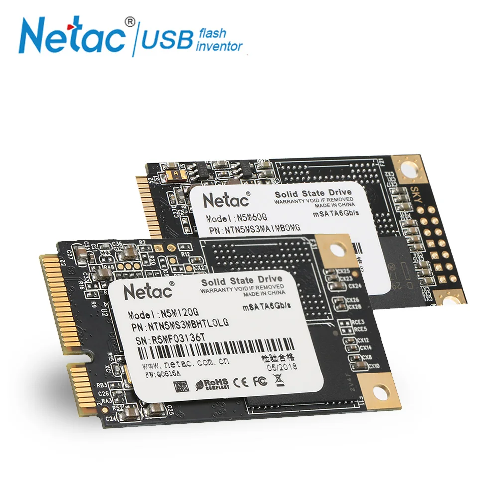 En Ligne Netac SSD mSATA 60 gb 120 gb Solide Disque Dur MLC 6 gb s Max 501 mb s Vitesse de Lecture Ordinateur Portable Interne solide State Drive Pour Ordinateur PC