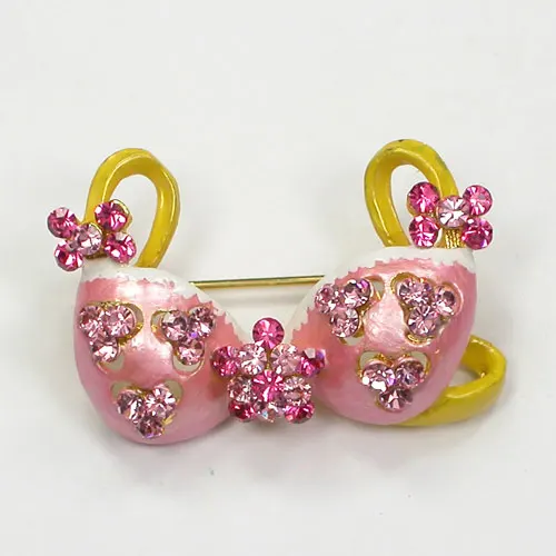 12pcs/lot Wholesale Fashion Brooch Rhinestone Enamel