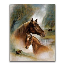 5d алмазная картина на заказ, пейзаж лошади, вышивка крестиком, Рождественский Санта-Клаус, снеговик, hibah, домашний декор, pintura, Диамант, понто Круз