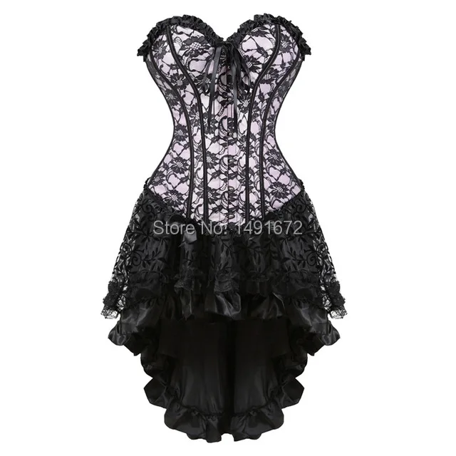 Womens-Floral-Black-Lace-Trim-Corset-with-Skirt-Overbust-Waist-Cincher-Bustier-Top-Dress-Set-Showgirl.jpg_640x640