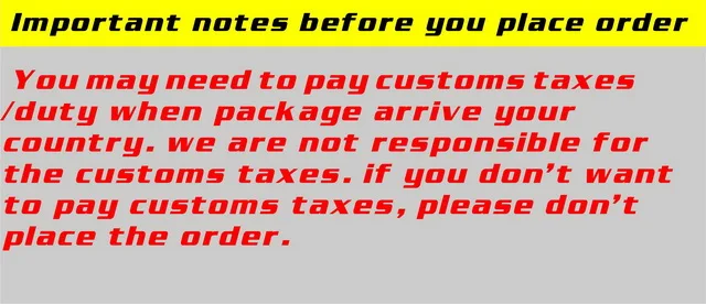 customs taxes notes S