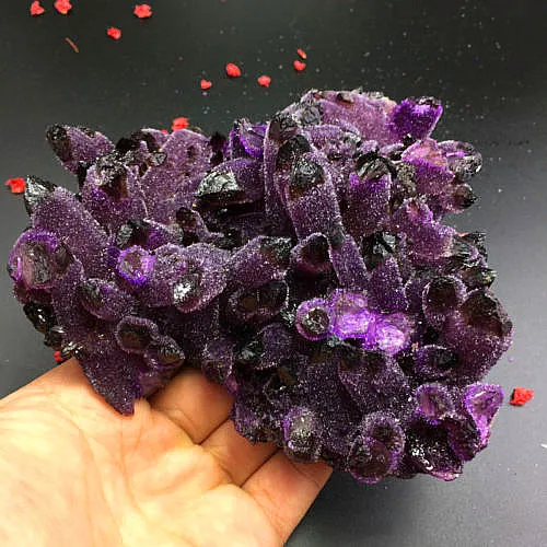 

600-700g RARE! NATURAL PURPLE CRYSTAL TIBETAN QUARTZ CRYSTAL BIG