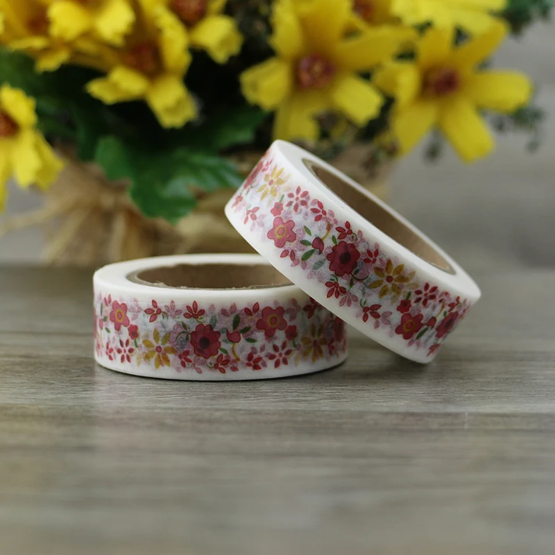 

2017 10pcs/lot DIY Japanese Paper Flower Washi Tape Paper Masking Tapes Adhesive Tapes Sticker Stationery Supplies for Wholesale