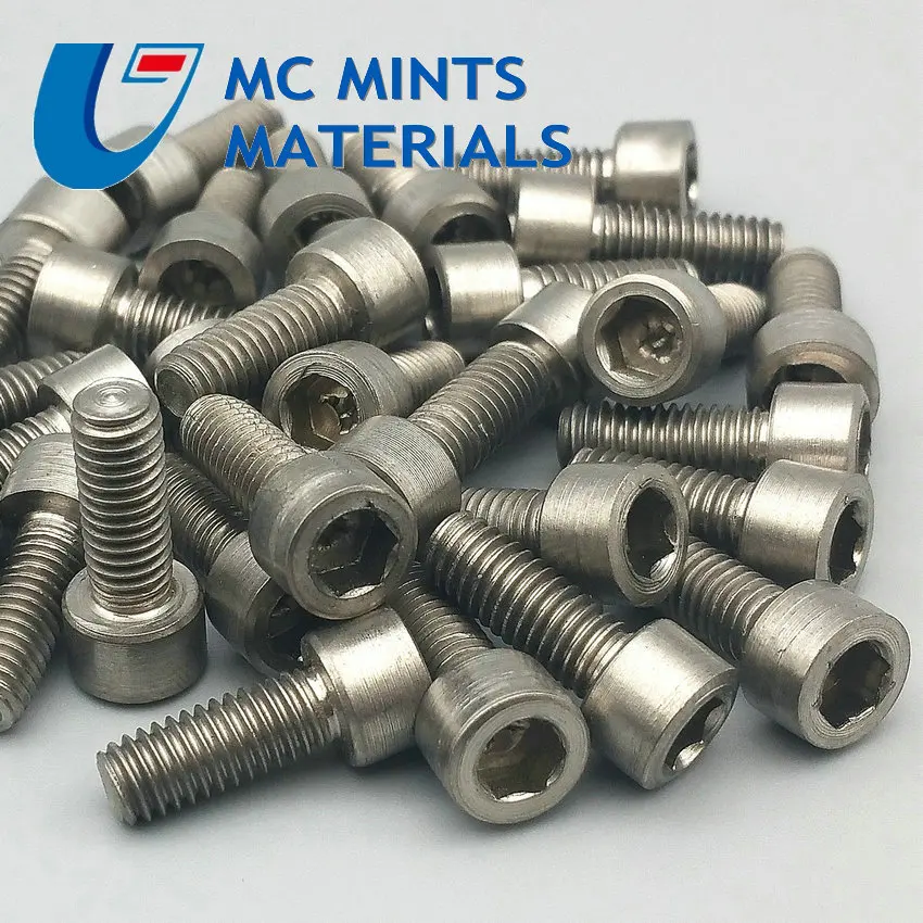 

12 pcs M6 x10-120mm Ti Bolt Titanium Bolt Column Hexagon Socket Head Pitch 1.0mm Ti Color Grade 2 Titanium Screw Ti Fastener