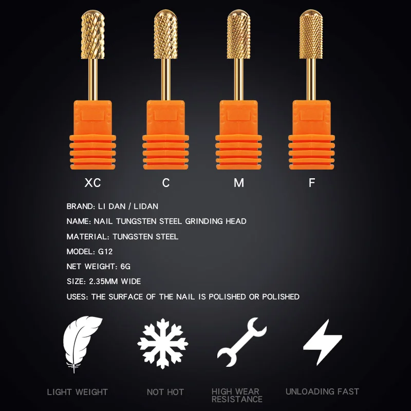 LIDAN, нержавеющая сталь, G12, машинка для ногтей, Электрический гибридный гвоздь, резак, пилочка для ногтей, инструменты для дизайна, подписчики+ скидка 3%, frez