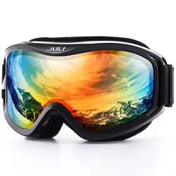 MAXJULI Professional Anti-Fog UV400 Ski Goggles - Premium Snow Eyewear (C7 Colorful)