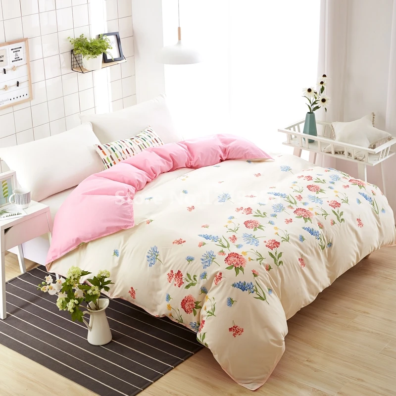 Buy Pastoral Beauty Beige Lavender Duvet Cover Cute Flowers Quilt Cover Twin