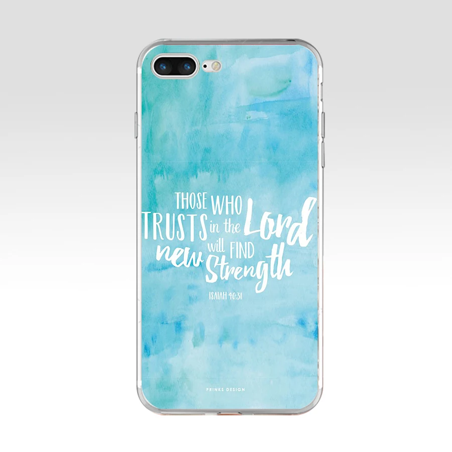 5H Bible Verse Quotes Soft TPU Silicone Cover Case For Apple iPhone  6 6s 7 8 plus Case iphone 7 waterproof case More Apple Devices