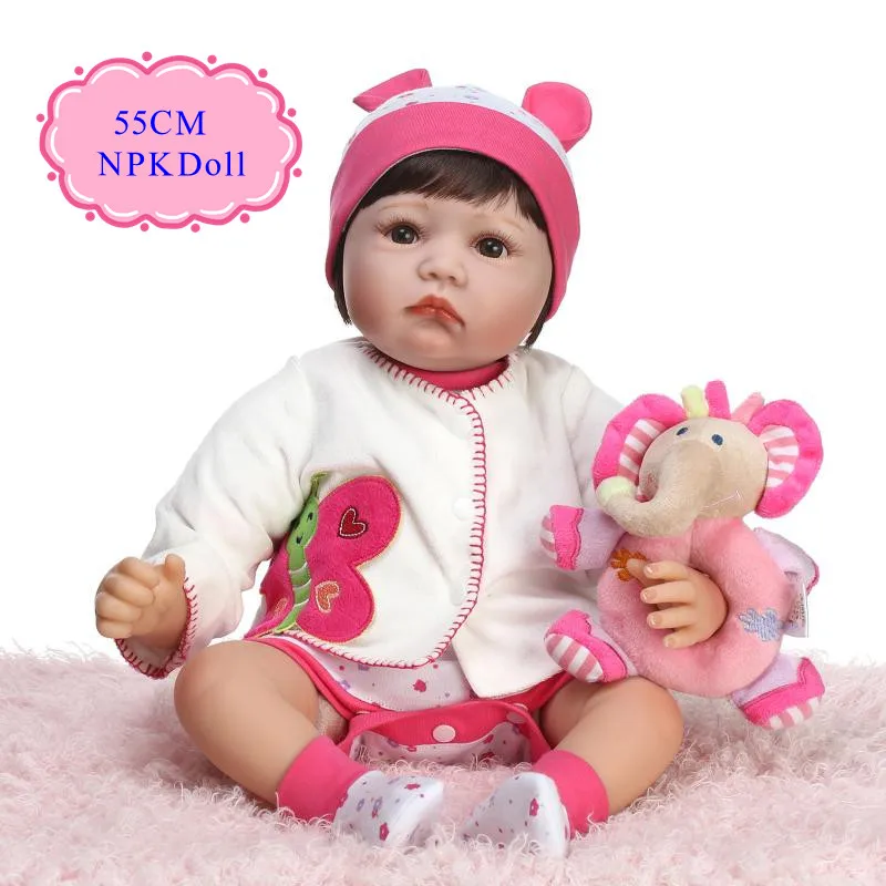 

Enducational 55cm 22inch Sticked Hair Wig Real Baby Doll For Sale With High Quality Baby Doll Clothes Best Bedtime Playhouse Toy
