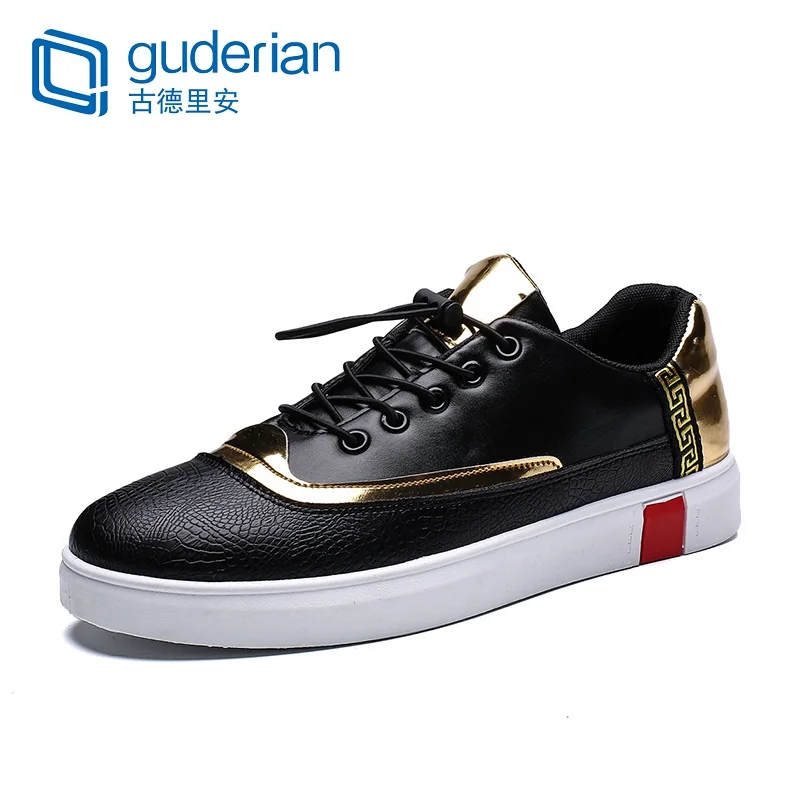 

GUDERIAN New Pu Leather Men Shoes Sneakers Fashion Breathable Casual Shoes For Men Comfortable Flat Shoes Men Zapatos Hombre
