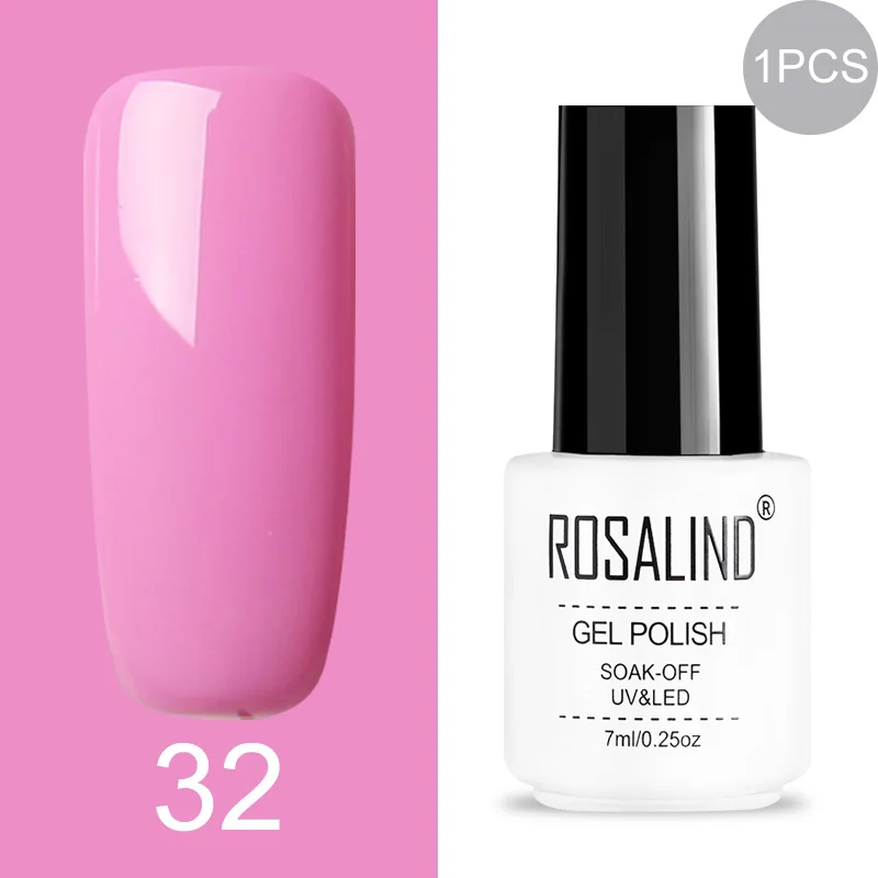 ROSALIND Gel Varnish Set For Manicure Hybrid Nail Art Top Coat Primer - Цвет: 32