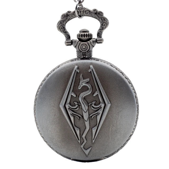 Retro Vintage Argento Grigio The Elder Scrolls V Skyrim Al Quarzo Analogico Orol Retro Vintage Argento Grigio The Elder Scrolls V Skyrim Al Quarzo Analogico Orol