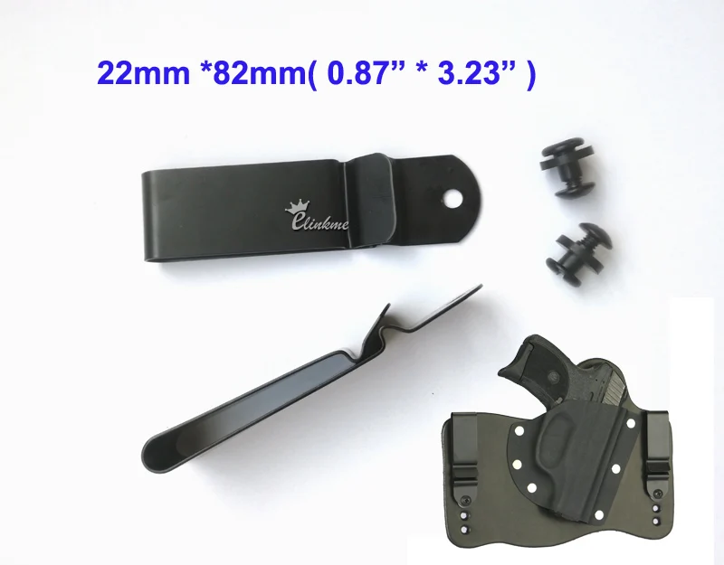 

22mm * 82mm Metal Spring Belt Holster Sheath Clip Kydex holster with screws