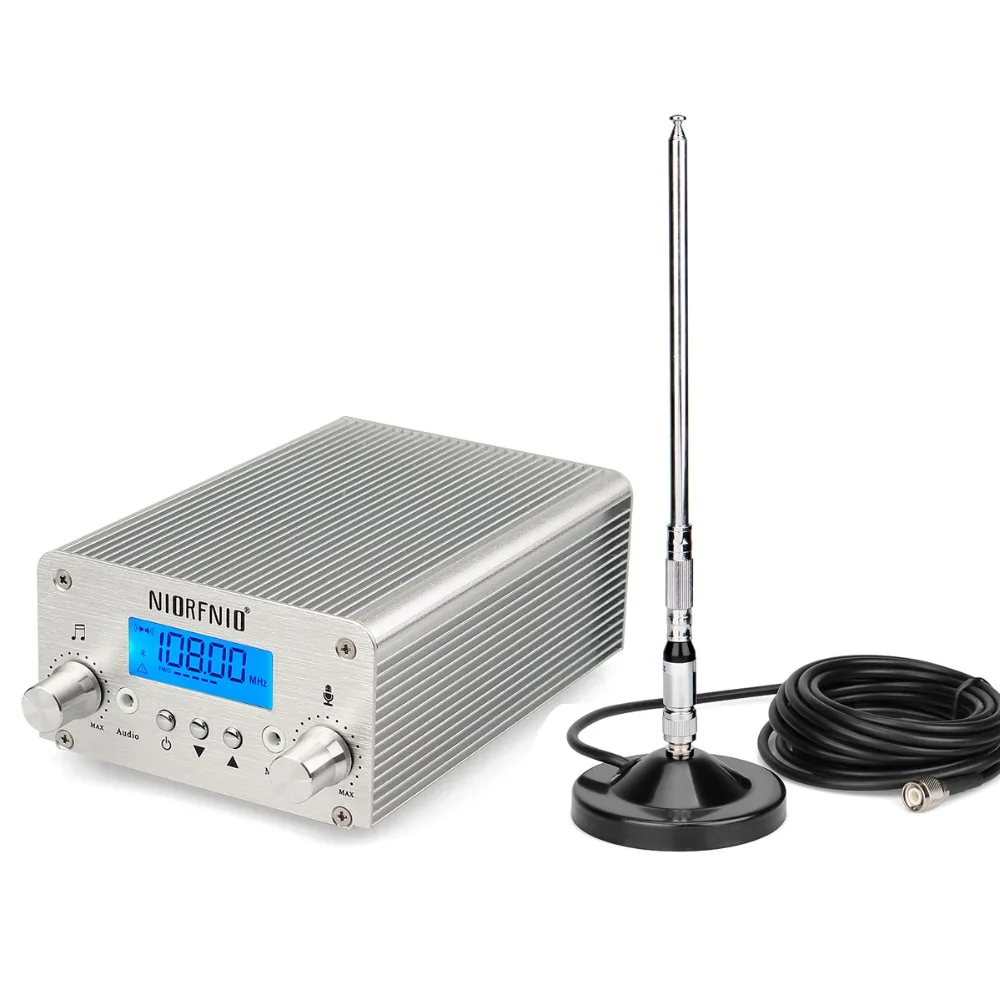 NIORFNIO Wireless 15W PLL FM Transmitter Mini Radio Stereo Station