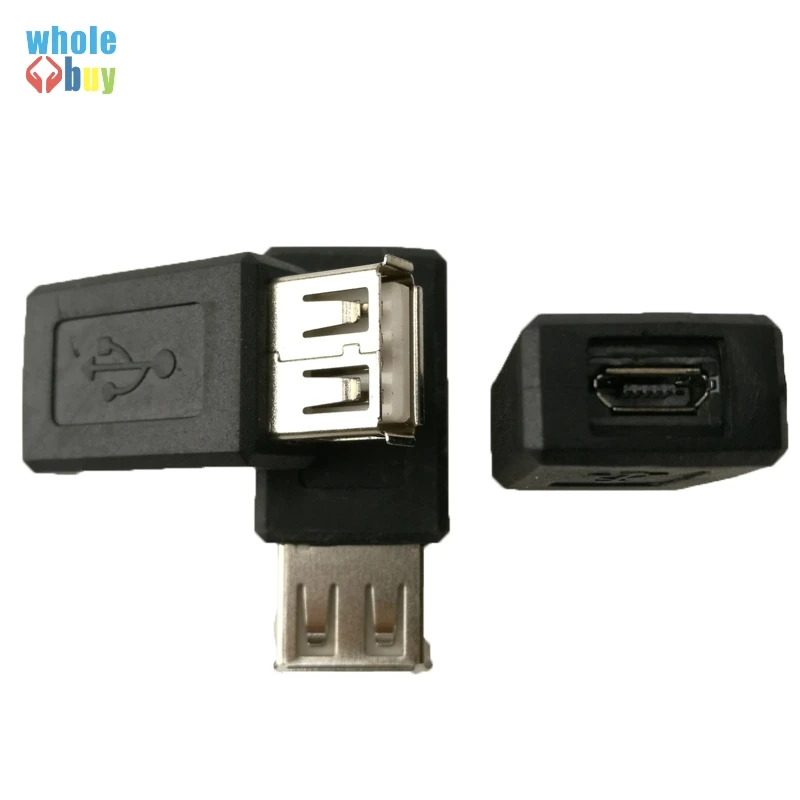 

300pcs/lot USB Female Transfer Micro USB Female Adapter 5P Andrews Mobile Phone Mother To Mobile Power To USB Converter Head