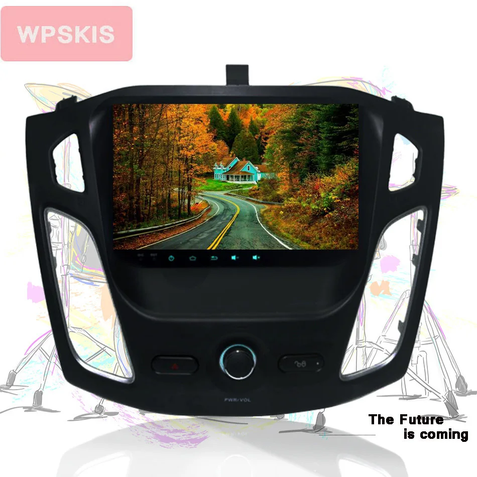 1024*600 Octa Core 10 1 &quotAndroid 9 0 автомобильный DVD GPS навигатор для Ford Focus 2012 2013 2014 с