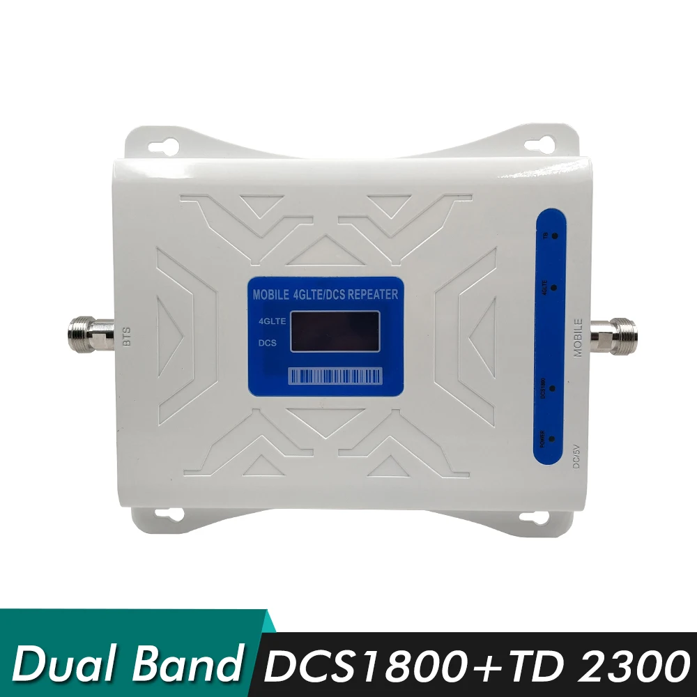 Dual Band Signal Amplifier DCS/LTE 1800+TD LTE 2300 Mobile Signal Repeater (B3)1800+(B40)TDD 2300 2G 4G Cellphone Signal Booster Dual Band Signal Amplifier DCS/LTE 1800+TD LTE 2300 Mobile Signal Repeater (B3)1800+(B40)TDD 2300 2G 4G Cellphone Signal Booster