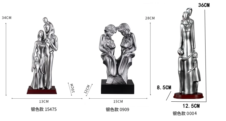 Креативная статуя счастливого семейного дизайна из смолы, домашний декор, украшения для комнаты, предметы из смолы, свадебные статуэтки, подарки, Любовный сувенир