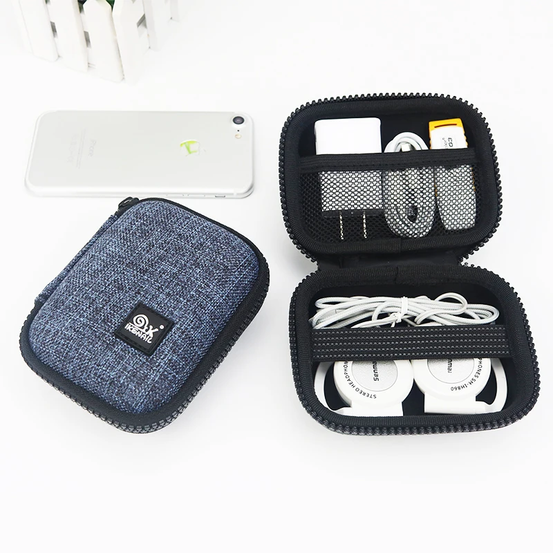 IKSNAIL холст+ EVA коробка для наушников Электронные USB наушники аксессуары наушники Жесткий Чехол сумка для хранения SD карты Портативная сумка для переноски