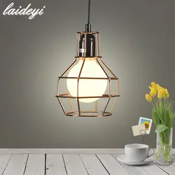 Laideyi Ретро indoor Утюг подвесной светильник EDISON ЛАМПЫ E27 люстра Ресторан Бар Attic книжный магазин украшения потолочный светильник