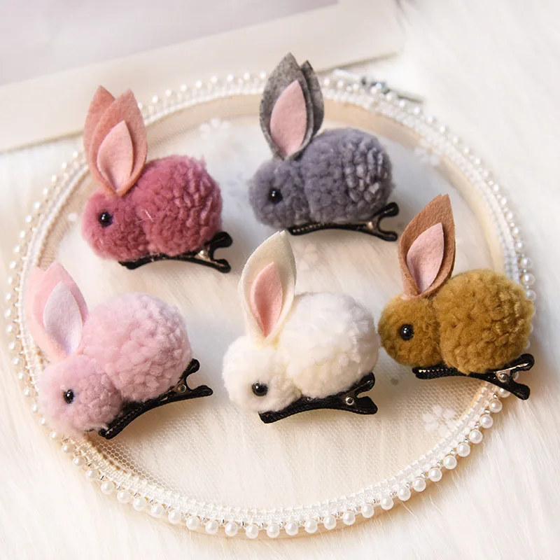Children's hair accessories little girl rabbit cartoon hairpin hair ...